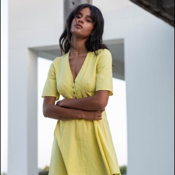 🔆RVCA🔆 LEMON CRANE DRESS - Picture 4 of 14